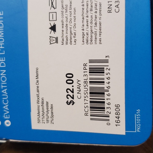 NWT- Columbia Medium Weight Merino Wool Hiking Crew Socks - Picture 5 of 5